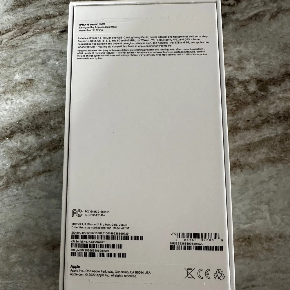 iPhone 14 Pro Max box only